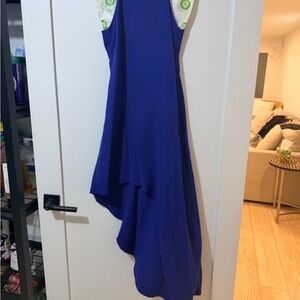 Halston Heritage Blue Asymmetrical Dress